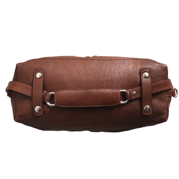 COACH Ashley Sabrina Pleated Convertible Satchel Duffle Bag Walnut F15445 - Picture 9 of 16